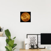 Globale Sicht auf die Oberfläche der Venus Poster (Heimbüro)