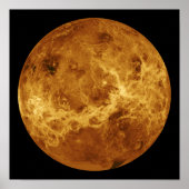 Globale Sicht auf die Oberfläche der Venus Poster (Vorne)