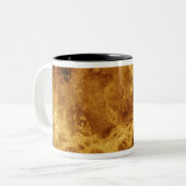 Globale Sicht auf die Oberfläche der Venus Zweifarbige Tasse (Vorderseite Links)