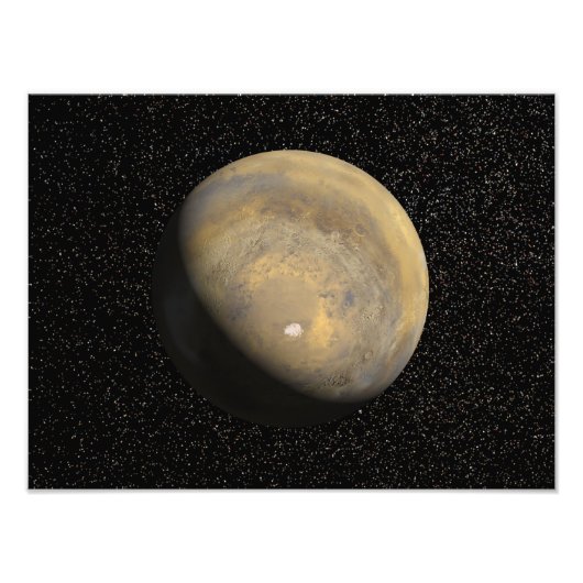 Globale Sicht der Mars Fotodruck (Vorne)