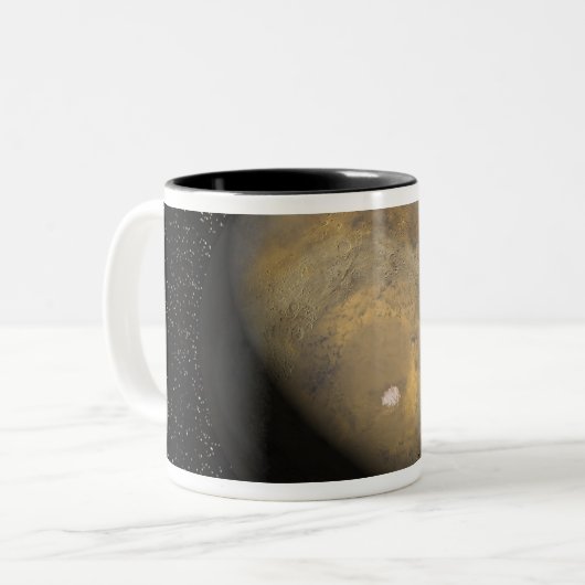 Globale Sicht der Mars Zweifarbige Tasse (Vorderseite Links)