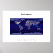 Globale Stadtbeleuchtung Poster (Vorne)