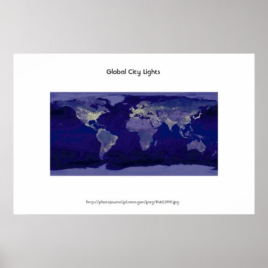 Globale Stadtbeleuchtung Poster (Vorne)