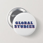 Globale Studien mit blauen Buchstaben Button (Vorne & Hinten)