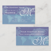 Globale Verkäufe und Marketings-blaue Weltkarte Visitenkarte (Vorne/Hinten)