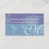 Globale Verkäufe und Marketings-blaue Weltkarte Visitenkarte (Rückseite)