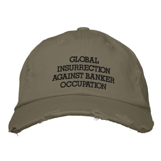 GLOBALE VERSICHERUNG GEGEN BANKER-BERUF BESTICKTE KAPPE (Vorderseite)