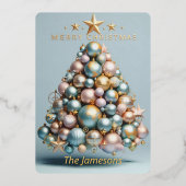 Globale Weihnachten Folien Feiertagskarte (Vorderseite)