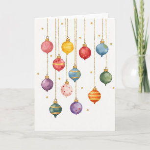 Globale Weihnachtsbaumschmuck-Karte Karte