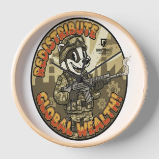 Globale Wohlstands-Badger-Wanduhr Uhr