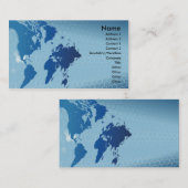 globale Wortkarte und Hexagon-Visitenkarteentwurf Visitenkarte (Vorne/Hinten)