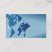 globale Wortkarte und Hexagon-Visitenkarteentwurf Visitenkarte (Rückseite)