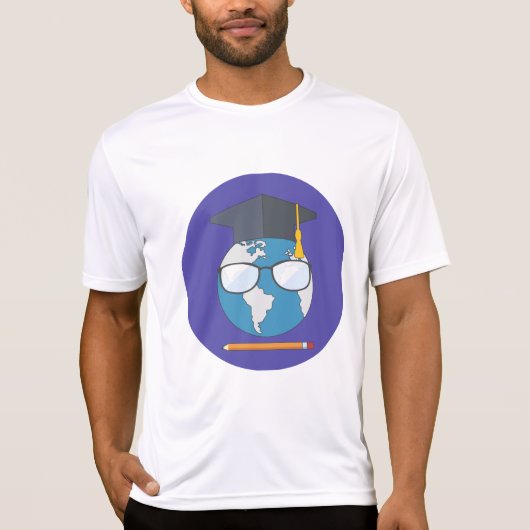 Globaler Bildungsabschluss Erde Intelligenter Plan T-Shirt (Vorderseite)