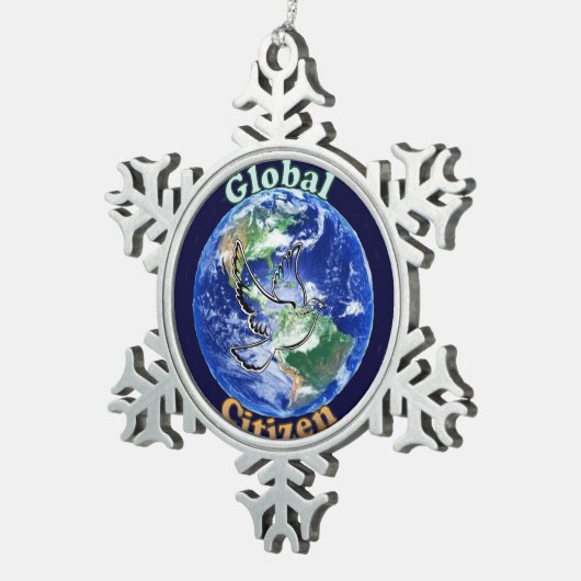 Globaler Bürger, Verzierung Schneeflocken Zinn-Ornament (Rechts)