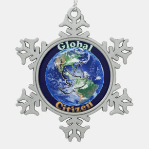 Globaler Bürger, Verzierung Schneeflocken Zinn-Ornament