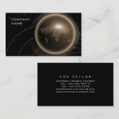 Globaler Computer-FinanzVisitenkarte-Gold Visitenkarte (Vorne/Hinten)