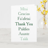 Globaler Dank | Grün Karte (Gelbe Blume)