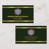 Globaler Export von einfachem grünem Gold grenzt a Visitenkarte (Vorne/Hinten)
