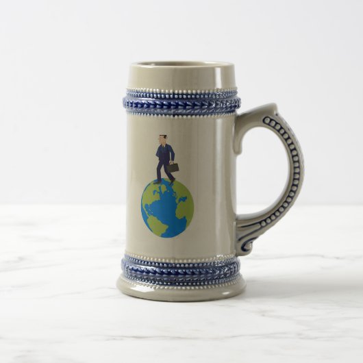 Globaler Geschäftsmann Bierglas (Rechts)