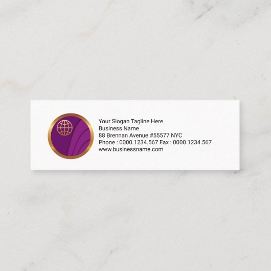 Globaler Import-export logistische Pfeile Mini Visitenkarte (Rückseite)