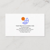 Globaler Import von Minimalistischen Blauen Linien Visitenkarte (Rückseite)