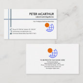 Globaler Import von Minimalistischen Blauen Linien Visitenkarte (Vorne/Hinten)