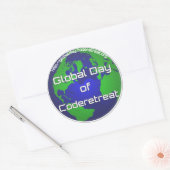 Globaler Tag des Coderetreat 3" Aufklebers Runder Aufkleber (Umschlag)