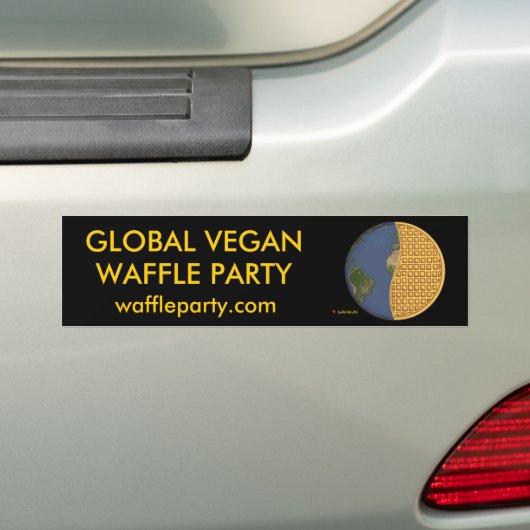 Globaler veganer Waffel-Party-Autoaufkleber 1 Autoaufkleber (Auf Auto)