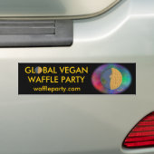Globaler veganer Waffel-Party-Autoaufkleber 2,1 Autoaufkleber (Auf Auto)