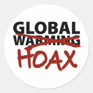 Globaler Warme Hoax Runder Aufkleber
