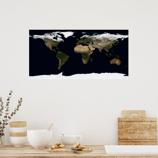 Globales Bild unserer Welt Poster (Küche)