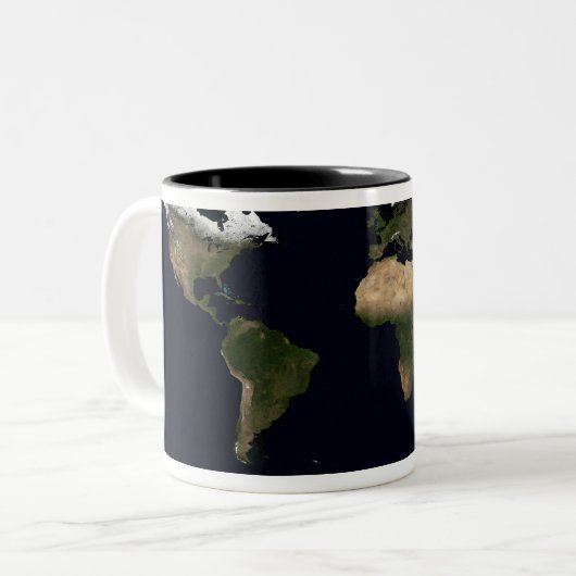 Globales Bild unserer Welt Zweifarbige Tasse (Vorderseite Links)