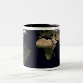 Globales Bild unserer Welt Zweifarbige Tasse (Mittel)