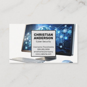 Globales Computernetzwerk   Technischer Support Visitenkarte