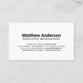 Globales Firmenlogo | Diagramme Visitenkarte (Rückseite)