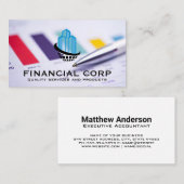 Globales Firmenlogo | Diagramme Visitenkarte (Vorne/Hinten)