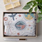 Globales Flugverkehrs-Muster (1) Seidenpapier (Geschenk)