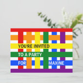 Globales Friedenstruppen - Abstraktes farbiges Str Einladung (Stehend Vorderseite)