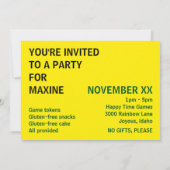 Globales Friedenstruppen - Abstraktes farbiges Str Einladung (Rückseite)