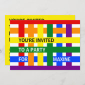 Globales Friedenstruppen - Abstraktes farbiges Str Einladung (Vorne/Hinten)