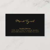 Globales Logo für kommerzielle Gebäude | Gold Meta Visitenkarte (Rückseite)