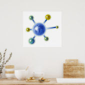 Globales Molekül Poster (Küche)