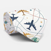 Globales Reiseflugmuster (2) Krawatte (Gerollt)
