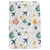 Globales Reiseflugmuster (2) Mittlere Geschenktüte (Vorderseite)