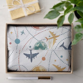 Globales Reiseflugmuster (2) Seidenpapier (Geschenk)