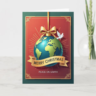 Globales Weihnachtsgrußkarte zum Frieden Karte