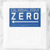 Globalism Zero™ Logo-Aufkleber für weiße Linie Rechteckiger Aufkleber (Tasche)