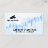 Globalplan | Candle Stick Stock Graph Visitenkarte (Vorderseite)