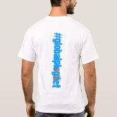 globalplugnet Schwarzes T-Shirt Orange/Blau Muster (Rückseite)