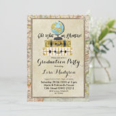 GLOBE Adventure Graduation Party Einladung (Stehend Vorderseite)